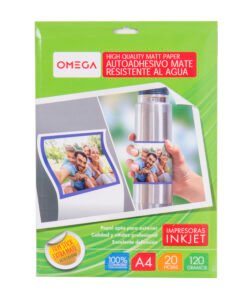 PAPEL ADHESIVO MATE OMEGA INKJET A4