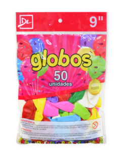 GLOBO V/COLORES N°9  X 50 UNIDADES DALI